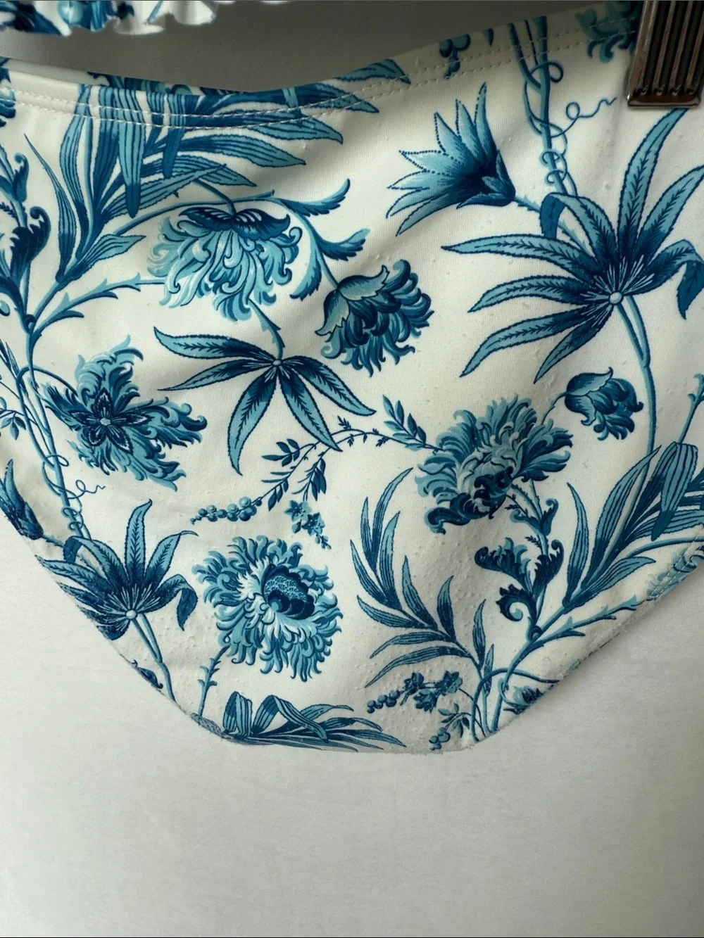 Janie and Jack White and Blue Floral Puff-Sleeve One-Piece